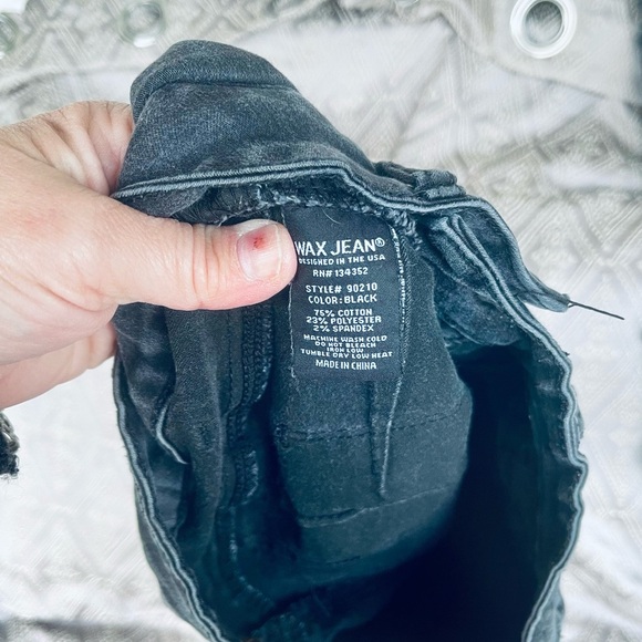 Ladies size 7 black wax Jean Butt I Love You - Picture 4 of 7